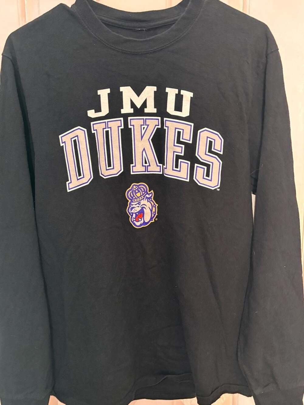 JMU Dukes Long Sleeve Graphic T-Shirt Black medium